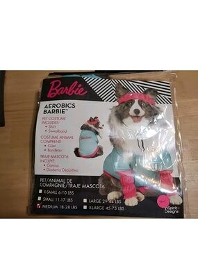Aerobics Barbie Pet Costume Halloween Cosplay Medium 18-28 Pounds Dog #4005